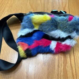 Colorful Faux Fur Crossbody Bag